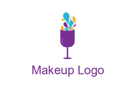 abstract wine glass logo
