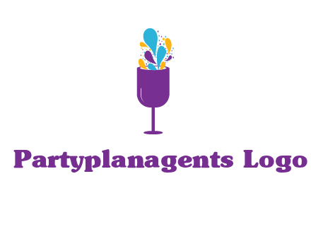 abstract wine glass logo