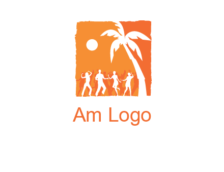 beach dance party logo