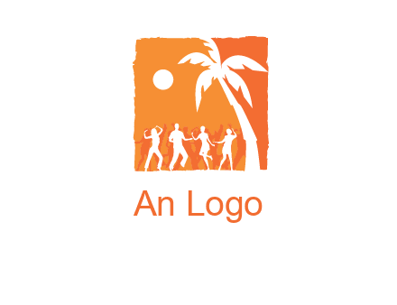 beach dance party logo
