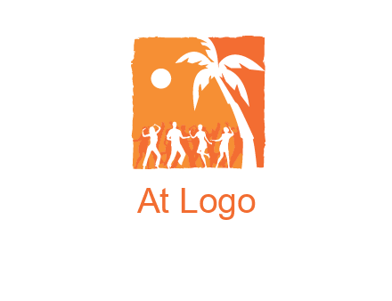 beach dance party logo