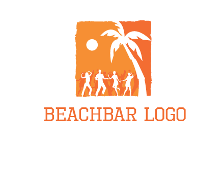 beach dance party logo