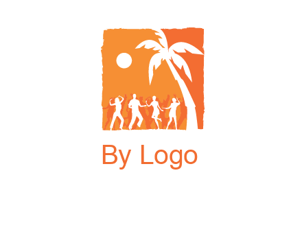 beach dance party logo