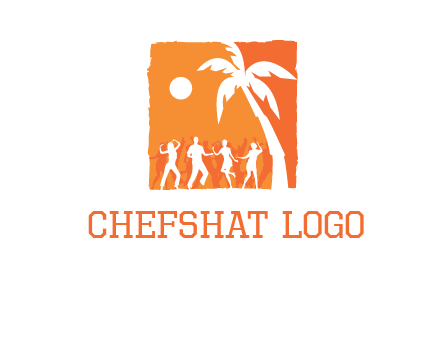 beach dance party logo