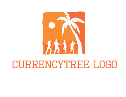 beach dance party logo