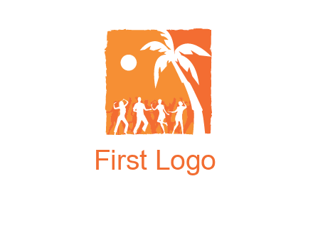 beach dance party logo