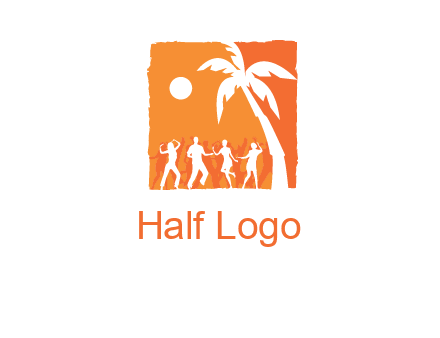 beach dance party logo