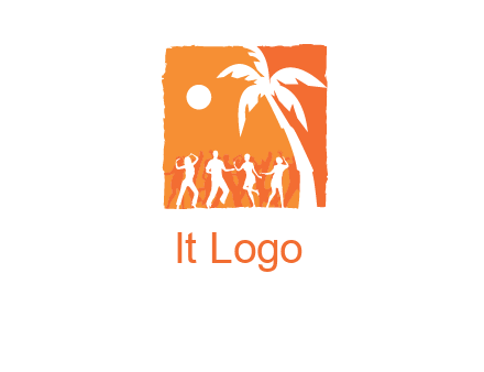beach dance party logo
