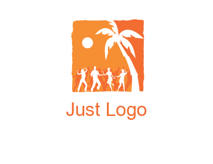 beach dance party logo