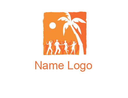 beach dance party logo