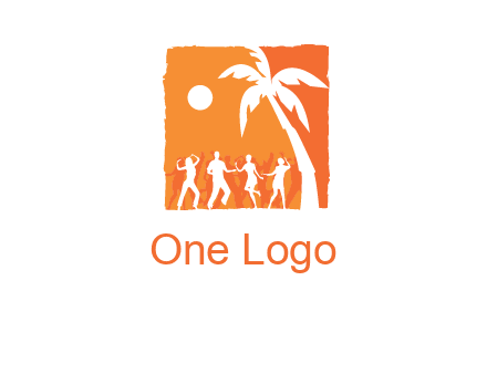 beach dance party logo