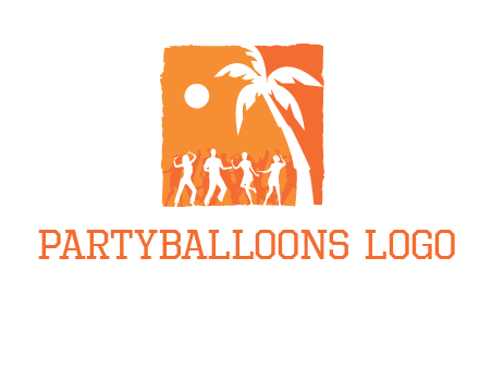 beach dance party logo