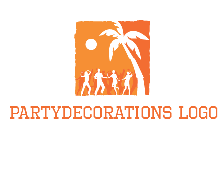 beach dance party logo