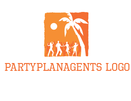 beach dance party logo