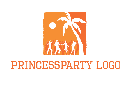 beach dance party logo