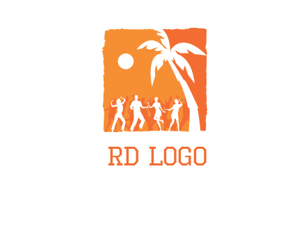 beach dance party logo