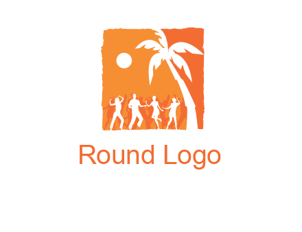 beach dance party logo