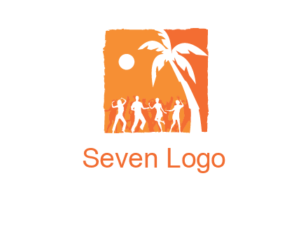 beach dance party logo