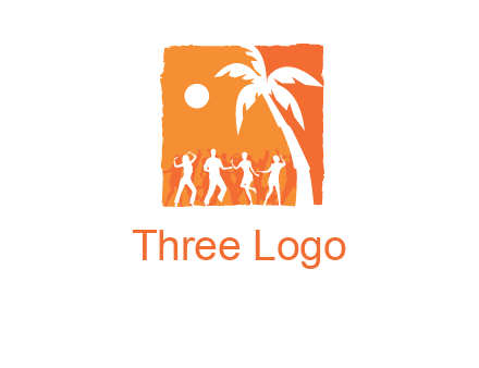 beach dance party logo