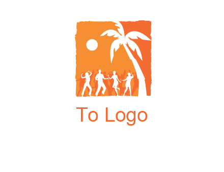 beach dance party logo