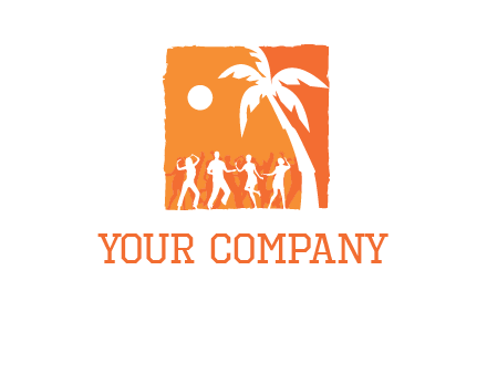 beach dance party logo