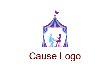 dinner in tent logo