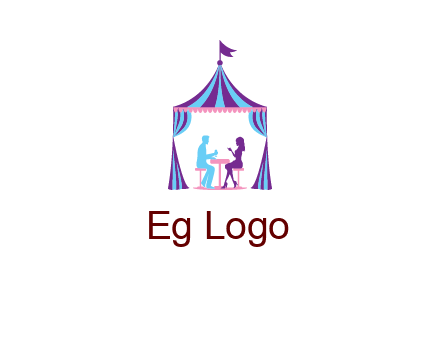 dinner in tent logo