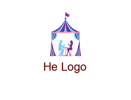 dinner in tent logo