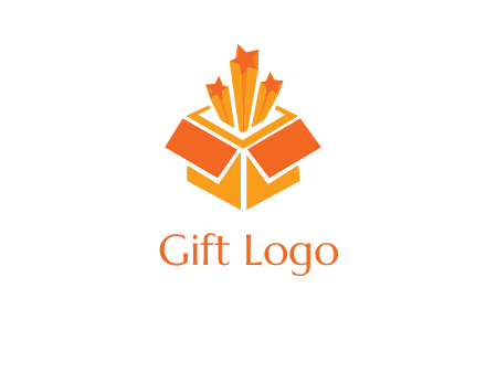 bursting stars from gift box logo