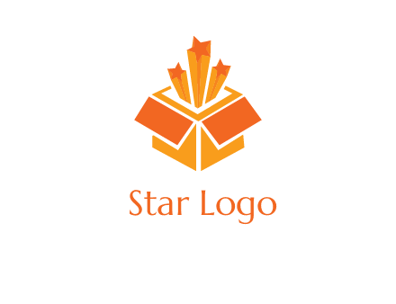 bursting stars from gift box logo
