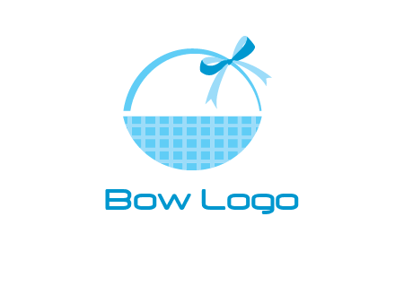 gift basket with bow logo