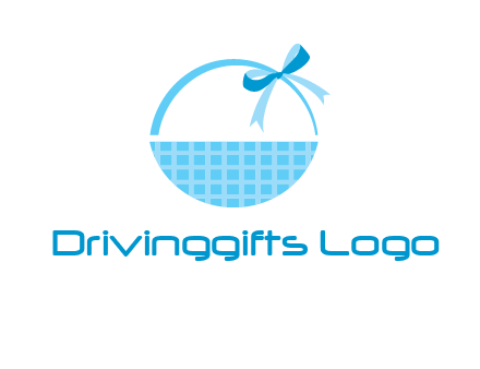 gift basket with bow logo