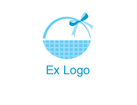 gift basket with bow logo