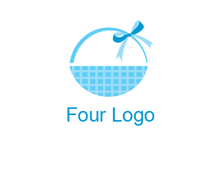 gift basket with bow logo