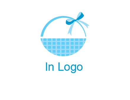 gift basket with bow logo