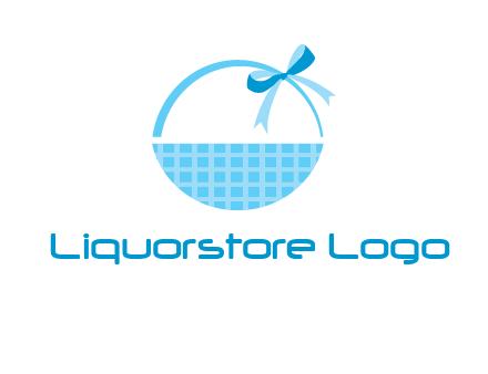 gift basket with bow logo
