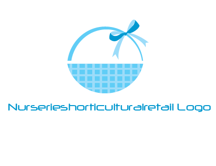 gift basket with bow logo