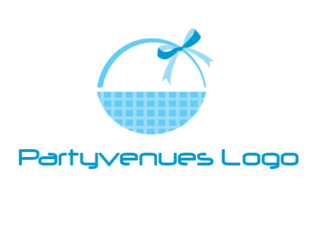 gift basket with bow logo