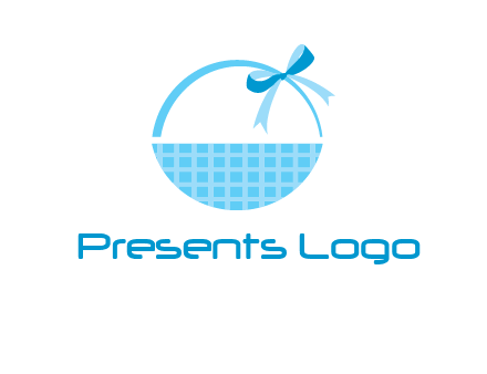 gift basket with bow logo