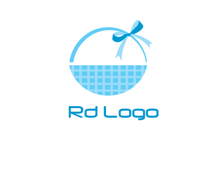 gift basket with bow logo