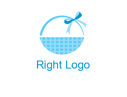 gift basket with bow logo
