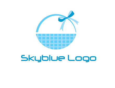 gift basket with bow logo