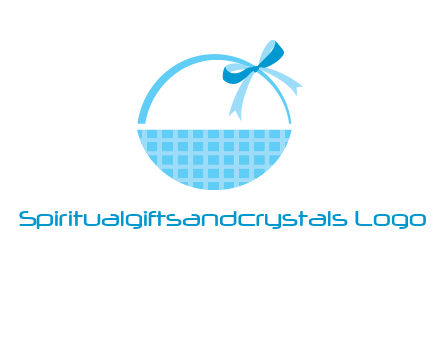 gift basket with bow logo
