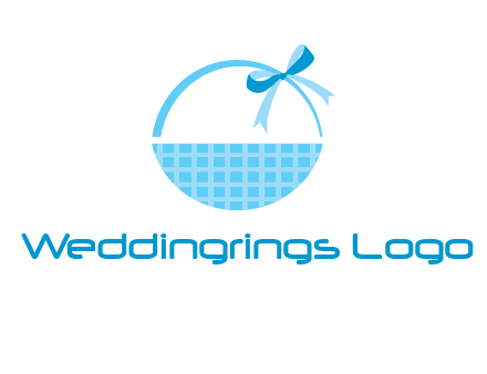 gift basket with bow logo