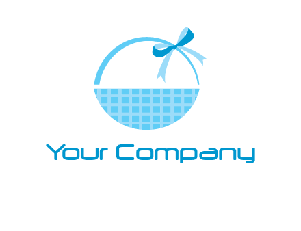 gift basket with bow logo