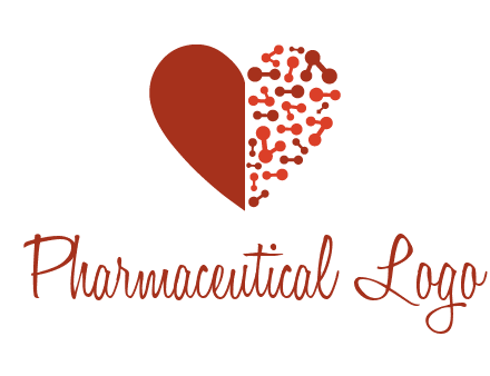 molecules in heart pharmacy logo