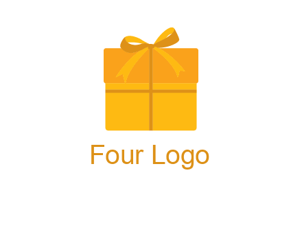 present box with bow on top icon