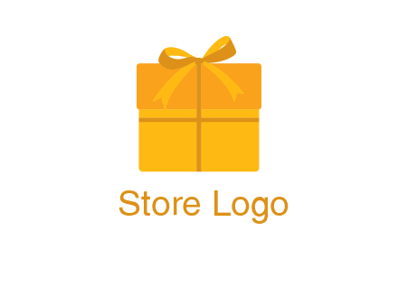 present box with bow on top icon
