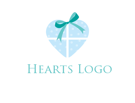 heart gift with bow logo