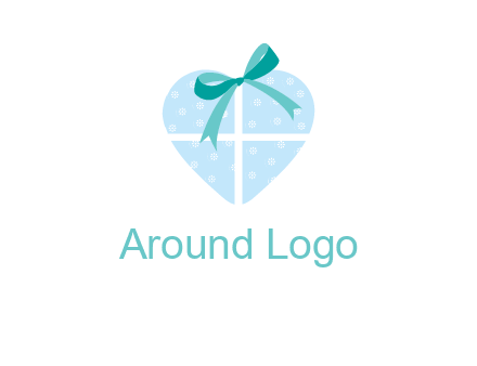 heart gift with bow logo